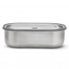Cutie pentru alimente Black+Blum BAM-SS-L018, 1 L, Dreptunghiulara, Sigura pentru cuptor,Fara BPA, Otel inoxidabil, Gri