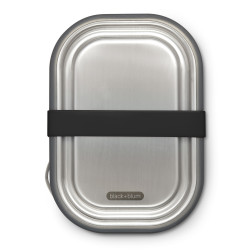 Cutie pentru alimente Black+Blum BAM-SS-L018, 1 L, Dreptunghiulara, Sigura pentru cuptor,Fara BPA, Otel inoxidabil, Gri