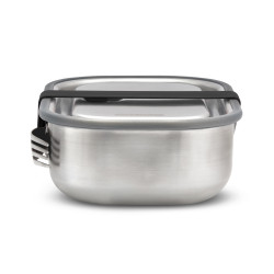 Cutie pentru alimente Black+Blum BAM-SS-L018, 1 L, Dreptunghiulara, Sigura pentru cuptor,Fara BPA, Otel inoxidabil, Gri