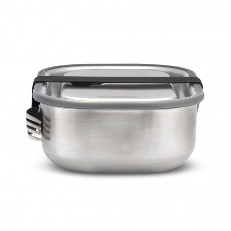Cutie pentru alimente Black+Blum BAM-SS-L018, 1 L, Dreptunghiulara, Sigura pentru cuptor,Fara BPA, Otel inoxidabil, Gri