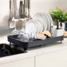 Uscator de vase Joseph Joseph Extend 85040, Orificiu de scurgere, Extensibil, Suport pentru ustensile, Gri