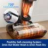 Aspirator vertical Tineco Floor One S6 Flashdry Pet FW144000DE, 220W, Curatare uscata/umeda, Autonomie 35 min, Senzor iLoop, Tehnologie MHCBS, 130 m², Negru