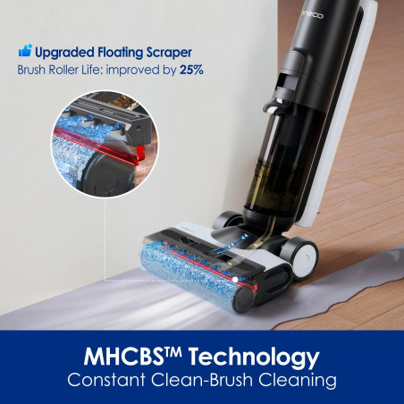 Aspirator vertical Tineco Floor One S6 Flashdry Pet FW144000DE, 220W, Curatare uscata/umeda, Autonomie 35 min, Senzor iLoop, Tehnologie MHCBS, 130 m², Negru