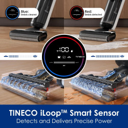 Aspirator vertical Tineco Floor One S6 Flashdry Pet FW144000DE, 220W, Curatare uscata/umeda, Autonomie 35 min, Senzor iLoop, Tehnologie MHCBS, 130 m², Negru