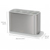 Suport pentru ustensile cu scurgere Joseph Joseph 851694, 3 compartimente, Bază antiderapantă, Detașabil, Inox/alb