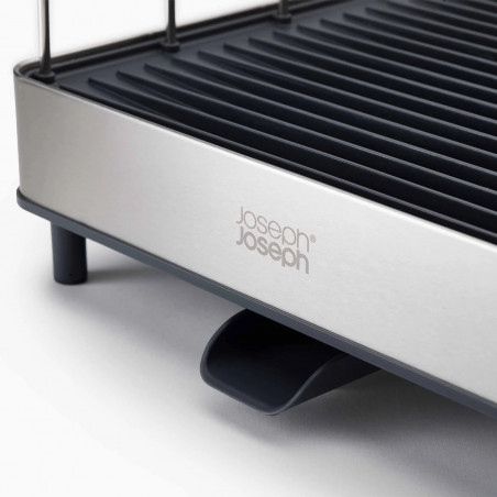 Uscator de vase Joseph Joseph 851690, Extensibil, Scurgere, Compartiment pentru cutite, Pliabil, Gri inchis/Inox