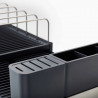 Uscator de vase Joseph Joseph 851690, Extensibil, Scurgere, Compartiment pentru cutite, Pliabil, Gri inchis/Inox