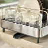 Uscator de vase Joseph Joseph 851690, Extensibil, Scurgere, Compartiment pentru cutite, Pliabil, Gri inchis/Inox