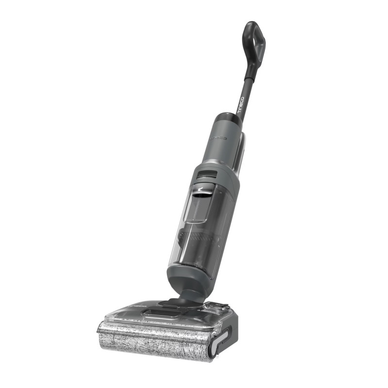 Aspirator vertical fara fir Tineco Floor One S6 Stretch Extreme, 220W, 18000 Pa, Uscat/Umed, Autonomie 40 min, 233 m², LED display, Asistent vocal, Negru