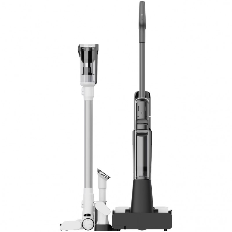 Aspirator vertical fara fir Floor One Switch S6 FW301400FR, 230W, Uscat/Umed, Flashdry cu autocuratare, Autonomie 65 min, Filtru pentru par animale de companie, Negru