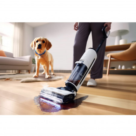 Aspirator vertical Tineco Floor One S7 Steam Plus 4B1, 240W, Curatare uscata/umeda, Ecran LED și iluminare, Abur + uscare, Alb/Negru