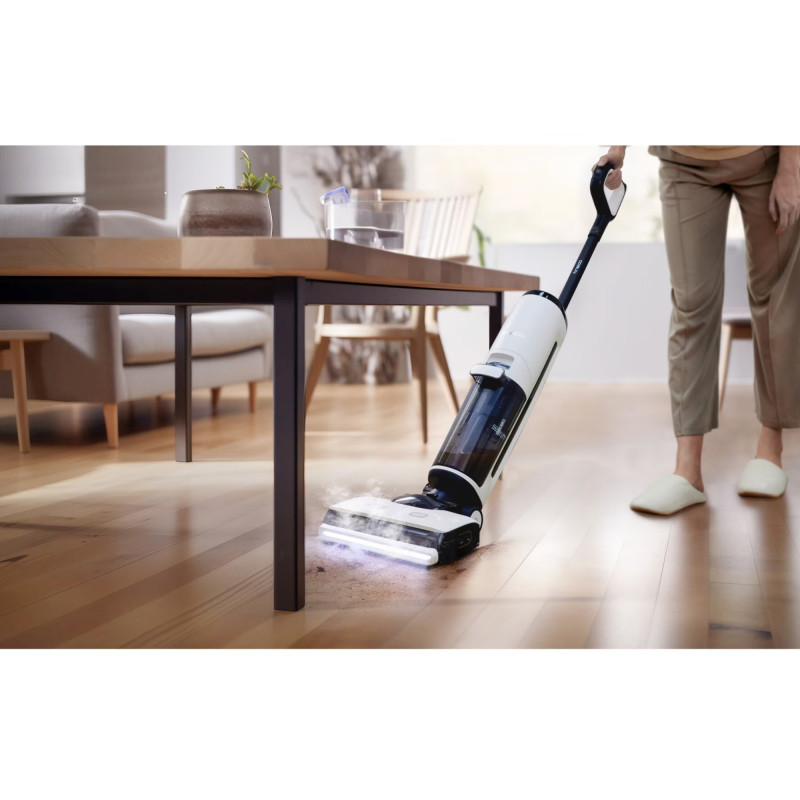 Aspirator vertical Tineco Floor One S7 Steam Plus 4B1, 240W, Curatare uscata/umeda, Ecran LED și iluminare, Abur + uscare, Alb/Negru