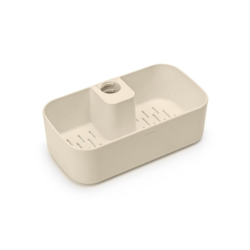 Organizator pentru dus Brabantia ReNew 1006272, 7.5x13.3x24.4 cm, Orificii scurgere apa, Rezistent la coroziune, Bej
