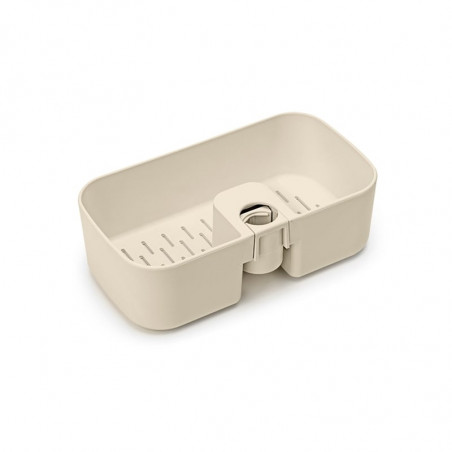 Organizator pentru dus Brabantia ReNew 1006272, 7.5x13.3x24.4 cm, Orificii scurgere apa, Rezistent la coroziune, Bej