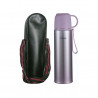 Termos cu husa Rosberg R52010FB, 0.5 l, Izolatie in vid cu strat dublu, Capac pentru pahar, Violet/Inox