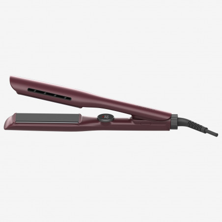 Placa de păr Tesla STH520BBW, 65W, 10 setări de temperatură, plăci plutitoare, acoperire turmalină ceramică, afișaj digital, până la 230C, Bordeaux