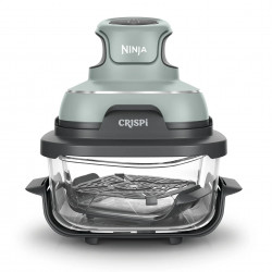 Friteuza cu aer cald portabila 4in1 Ninja CRISPi FN101EUSG, 1700W, 3.8l, 6 portii, 2 recipiente din sticla, 4 programe, Fara PFAS si BPA, Verde