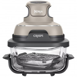 Friteuza cu aer cald portabila 4in1 Ninja CRISPi FN101EUST, 1700W, 3.8l, 6 portii, 2 recipiente din sticla, 4 programe, Fara PFAS si BPA, Bej