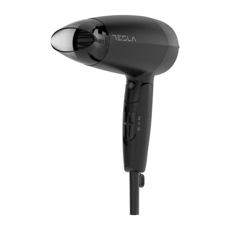 Tesla DRH200BT, pliabil, 1600W, 16800 rpm, 2 viteze, 2 setări de temperatură, Concentrator, shot rece, negru