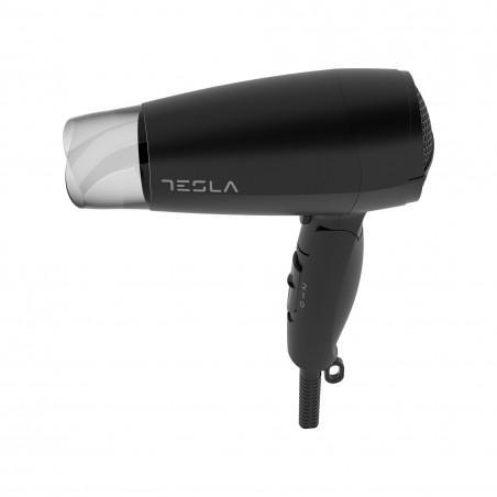 Tesla DRH200BT, pliabil, 1600W, 16800 rpm, 2 viteze, 2 setări de temperatură, Concentrator, shot rece, negru