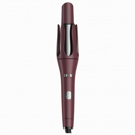Ondulator de păr Tesla ACH500BBD, 45W, 3 setări de temperatură, Cronometru, Acoperire ceramică, Afișaj digital, Până la 210C, Bordeaux