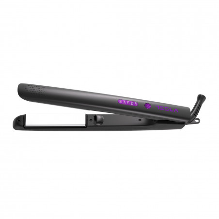 Placa de păr Tesla STH300BP, 42W, 5 setări de temperatură, plăci plutitoare, acoperire turmalină ceramică, indicator LED, până la 210C, negru/violet