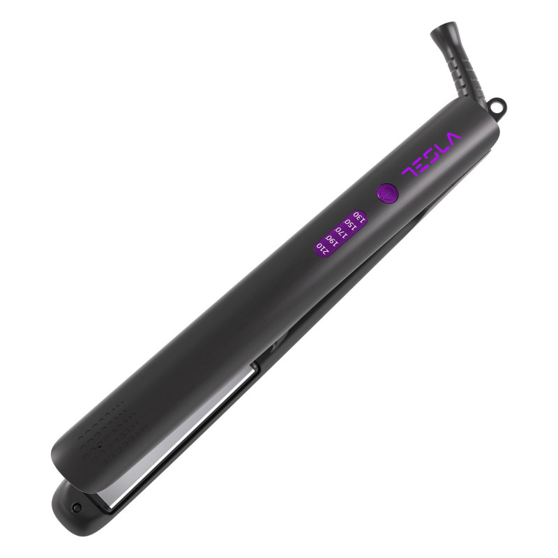 Placa de păr Tesla STH300BP, 42W, 5 setări de temperatură, plăci plutitoare, acoperire turmalină ceramică, indicator LED, până la 210C, negru/violet