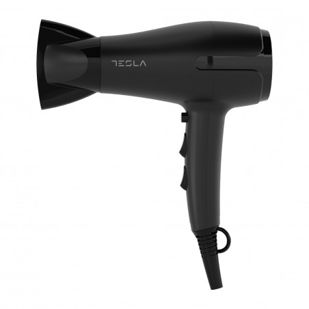 Uscător de păr Tesla DRH220B, pliabil, 2000W, 17800 rpm, 2 viteze, 3 setări de temperatură, ionizare, shot rece, negru