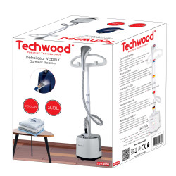 Aparat de calcat cu aburi Techwood TDV-2006, 2000W, 2.8 l, 30 g/min, 90 min, Protectie termica, 2 setari, Alb