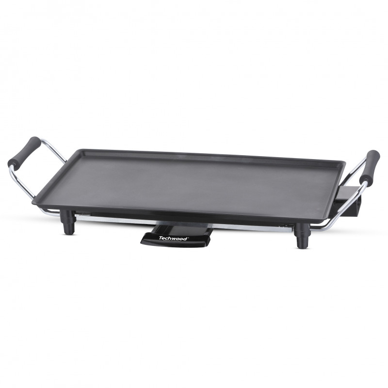 Gratar electric Teppan Yaki Techwood TTP-2343, 2000W, 43x23 cm, Acoperire neaderenta, Termostat, Negru