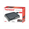 Gratar electric Teppan Yaki Techwood TTG-3326/2, 1600W, 33x26 cm, Acoperire neaderenta, Termostat, Negru