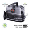 Aparat multifunctional cu aburi si aspirator Techwood TAN-7066V, 600/800W, Rezervor de apa curata si reziduala, 3 moduri, Afisaj digital, Gri Inchis