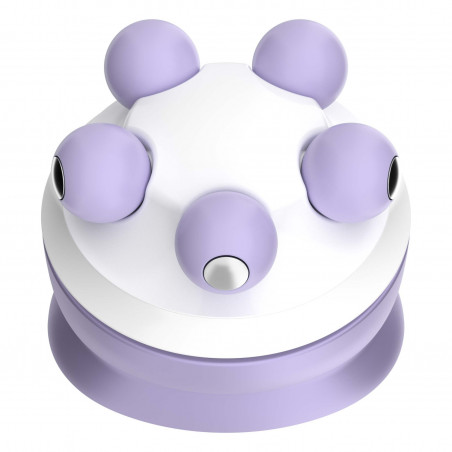 Epilator Techwood TCO-6007, 2 viteze, Lumina LED, 2 ore autonomie, Masaj, Exfoliere, USB-C, IPX7, Alb/Violet