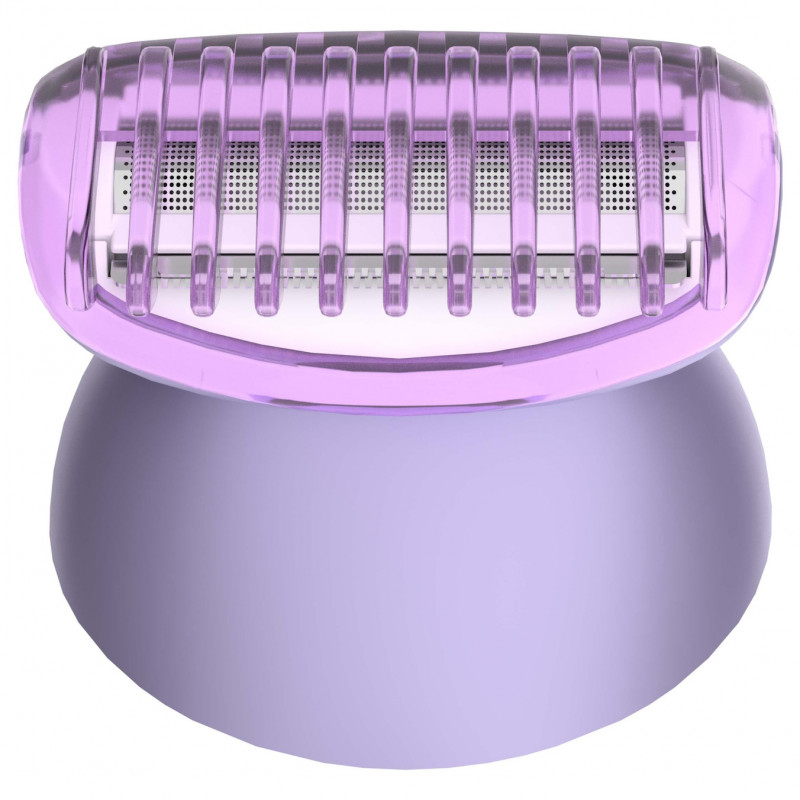 Epilator Techwood TCO-6007, 2 viteze, Lumina LED, 2 ore autonomie, Masaj, Exfoliere, USB-C, IPX7, Alb/Violet