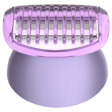 Epilator Techwood TCO-6007, 2 viteze, Lumina LED, 2 ore autonomie, Masaj, Exfoliere, USB-C, IPX7, Alb/Violet