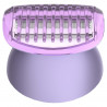Epilator Techwood TCO-6007, 2 viteze, Lumina LED, 2 ore autonomie, Masaj, Exfoliere, USB-C, IPX7, Alb/Violet