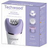 Epilator Techwood TCO-6007, 2 viteze, Lumina LED, 2 ore autonomie, Masaj, Exfoliere, USB-C, IPX7, Alb/Violet