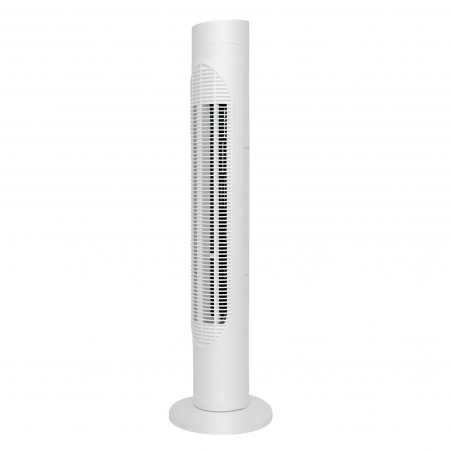Ventilator Tower Elite ETTF-0331, 50W, 3 viteze, Temporizator, LED, Funcționare silențioasă, Telecomandă, Alb