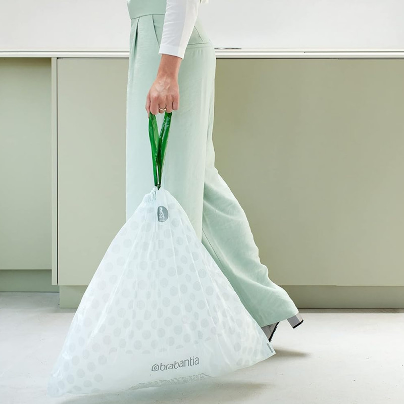 Brabantia PerfectFit Sort&Go/Touch saci de gunoi 647033, dimensiune A, 3-5 l, 20 buc, alb