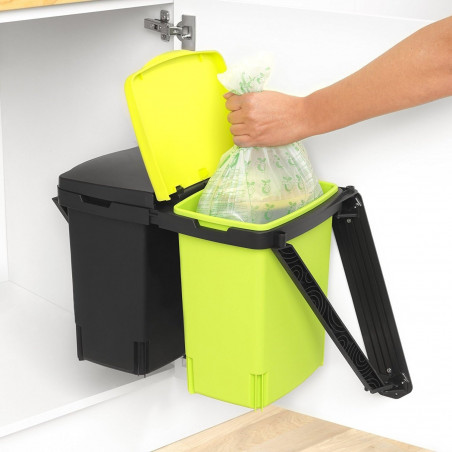 Saci de gunoi Brabantia PerfectFit 647032, Dimensiune K, 10 l, 10 buc, Biodegradabil, Verde