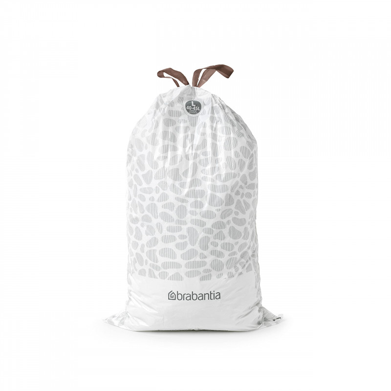 Brabantia PerfectFit FlatBack+/Touch saci de gunoi 647036, dimensiune L, 40-45 l, 10 buc, alb