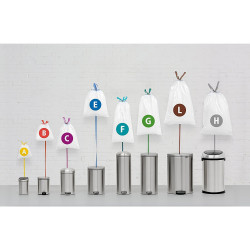 Brabantia PerfectFit FlatBack+/Touch saci de gunoi 647036, dimensiune L, 40-45 l, 10 buc, alb