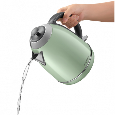 Cana electrica BUYDEEM K640, 2400W, 1,7 L, Protectie, Fara BPA, LED, Verde deschis