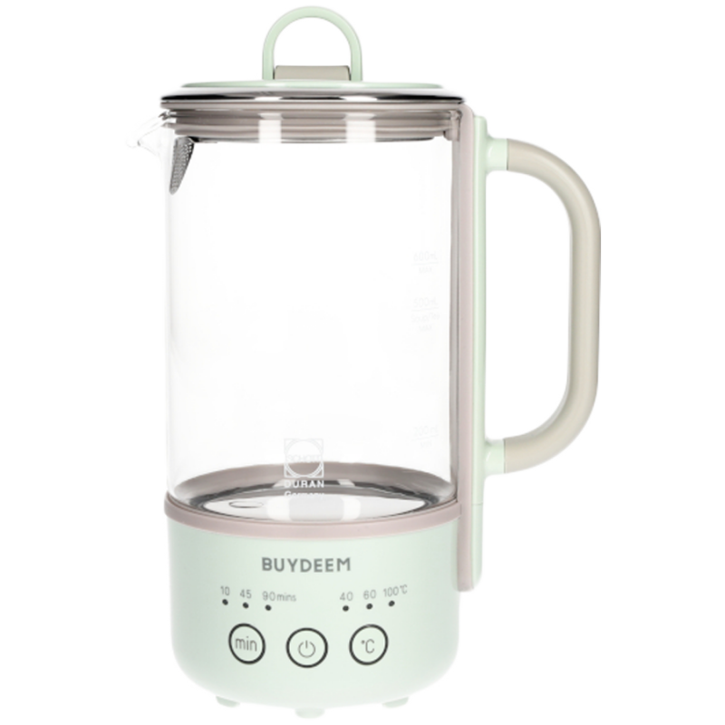 Canа electricа BUYDEEM K314, 300W, 0.6 L, Timer cu 3 trepte, 3 setari de temperatura, Mentine caldura pana la 8 ore, Verde deschis