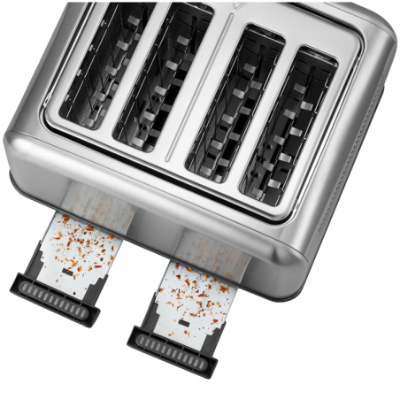 Prаjitor de pаine BUYDEEM DT640E, 1800W, 4 felii, 7 programe automate, 7 treptede prajire, Indicatori LED,Tava firimituri, Pop-up inalt, Inox