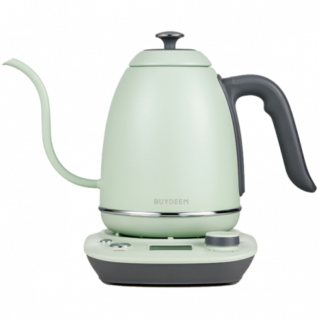 Cana electrica Gooseneck BUYDEEM K821, 1000W, 0,8 L, Mentine cald, Tehnologie cu senzor NTC, LCD, Verde deschis
