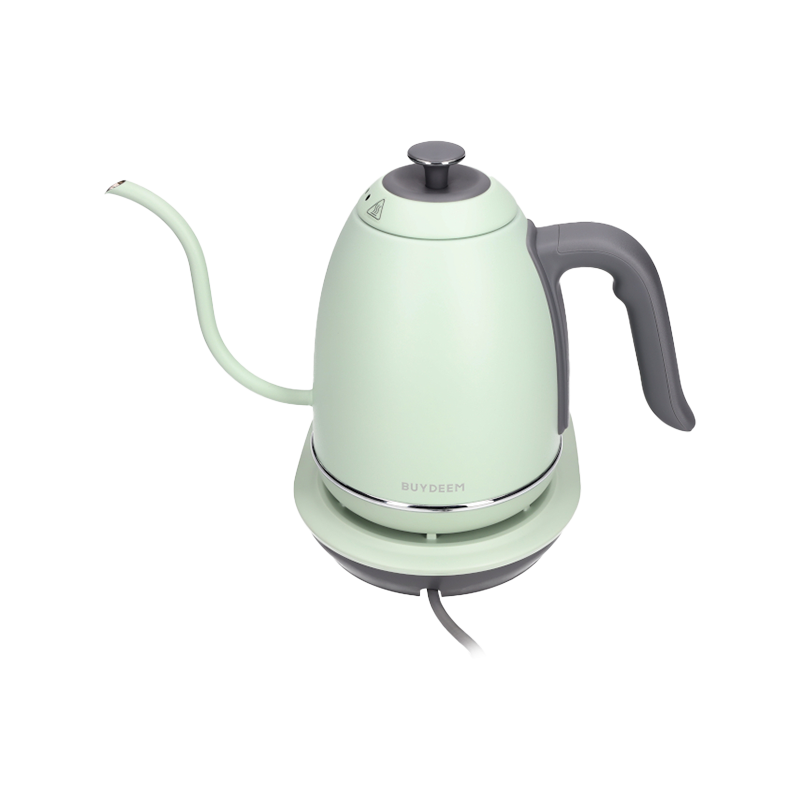 Cana electrica Gooseneck BUYDEEM K821, 1000W, 0,8 L, Mentine cald, Tehnologie cu senzor NTC, LCD, Verde deschis