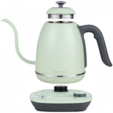 Cana electrica Gooseneck BUYDEEM K821, 1000W, 0,8 L, Mentine cald, Tehnologie cu senzor NTC, LCD, Verde deschis