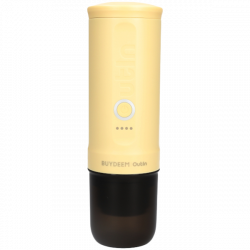 Espressor portabil BUYDEEM Nano OTEM-01, 7500 mAh, 20 bar, 50 ml, 12/24V, Incarcare USB Type-C, Cafea macinata si capsule, Galben