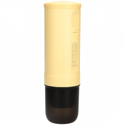 Espressor portabil BUYDEEM Nano OTEM-01, 7500 mAh, 20 bar, 50 ml, 12/24V, Incarcare USB Type-C, Cafea macinata si capsule, Galben